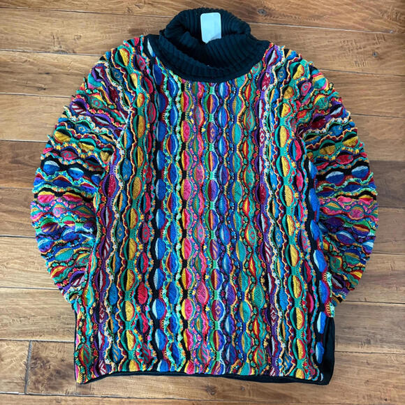 COOGI Sweaters - 90s Coogi Multicolored turtle neck